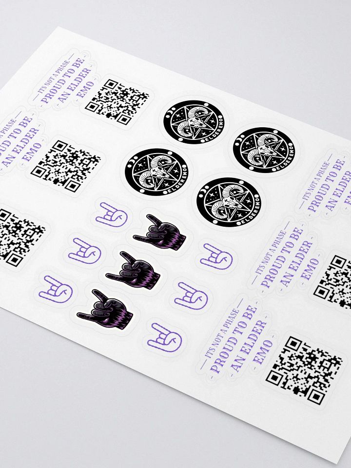 Elder Emo QR Code Sticker Sheet product image (2)