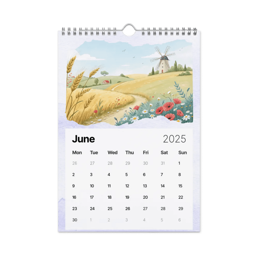 WATERCOLOR SEASONAL SCENES WALL CALENDAR 2025 product image (8)