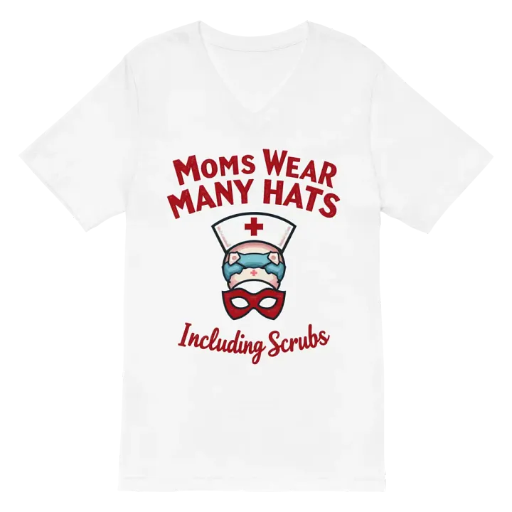 Superhero Nurse Mom V-Neck Tee product image (6)