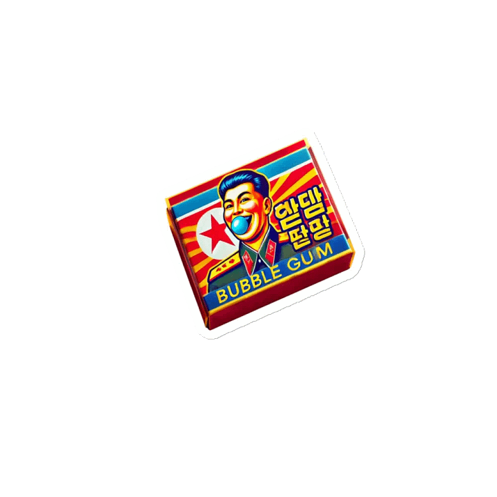 Smiling D.P.R.K Soldier Bubble Gum Die-Cut Magnets product image (2)