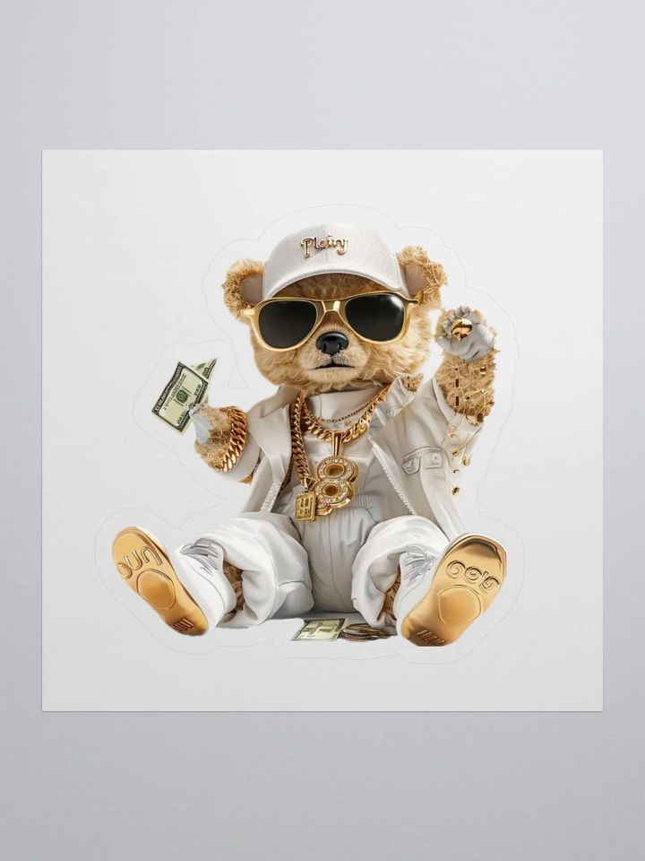 Urban Teddy Bear Kiss Cut Stickers product image (1)