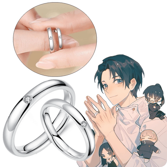 Couples Rings Gift Anime Jujutsu Yuta and Rika; Adjustable Size product image (1)