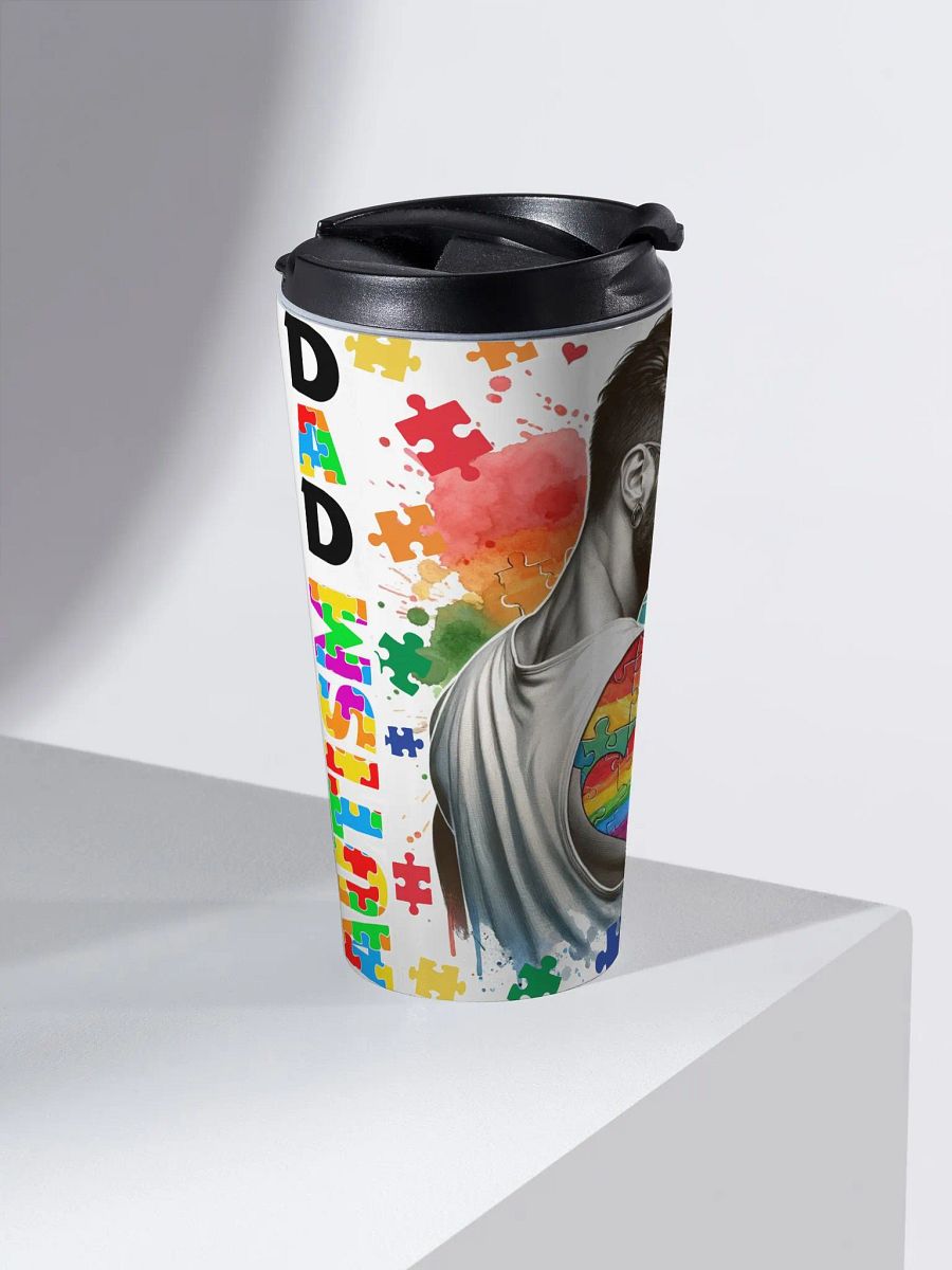 AUTISM DAD STRONG - Puzzle Flex Stainless Steel Travel Mug product image (2)