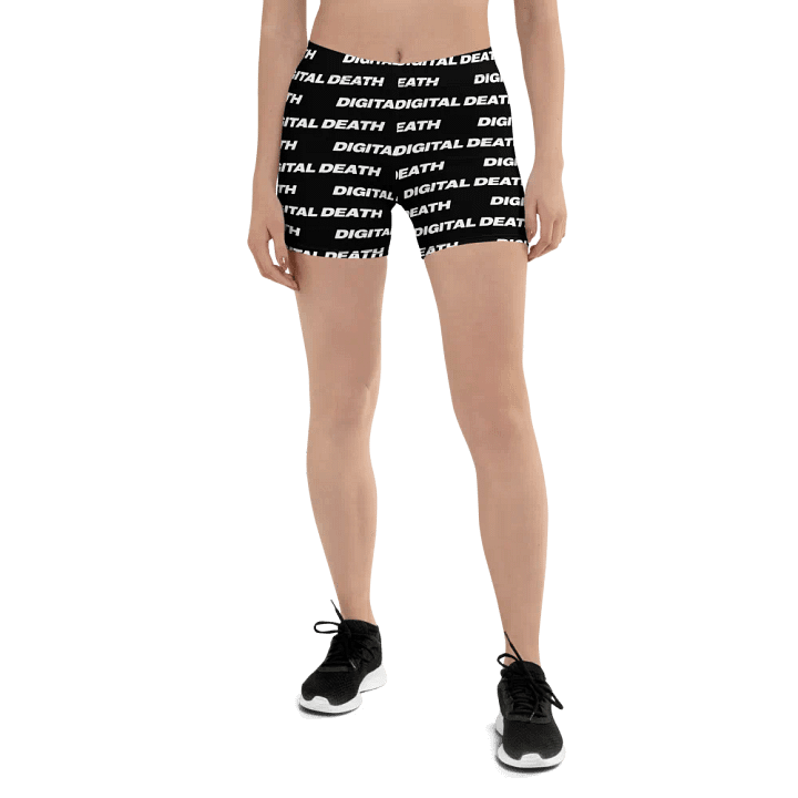 Digital Death Pattern Booty Shorts product image (1)