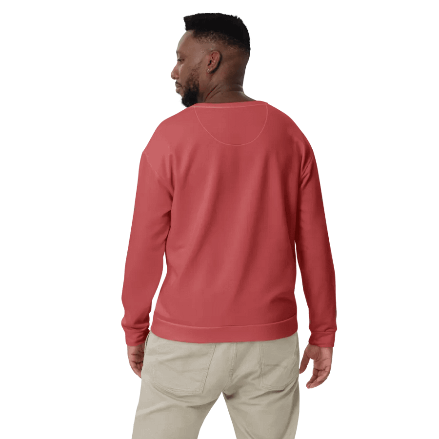 Plain Brick Red Soft Summer Unisex Recycled Polyester Heavyweight Premium Sweatshirt by Treasure Pie product image (11)