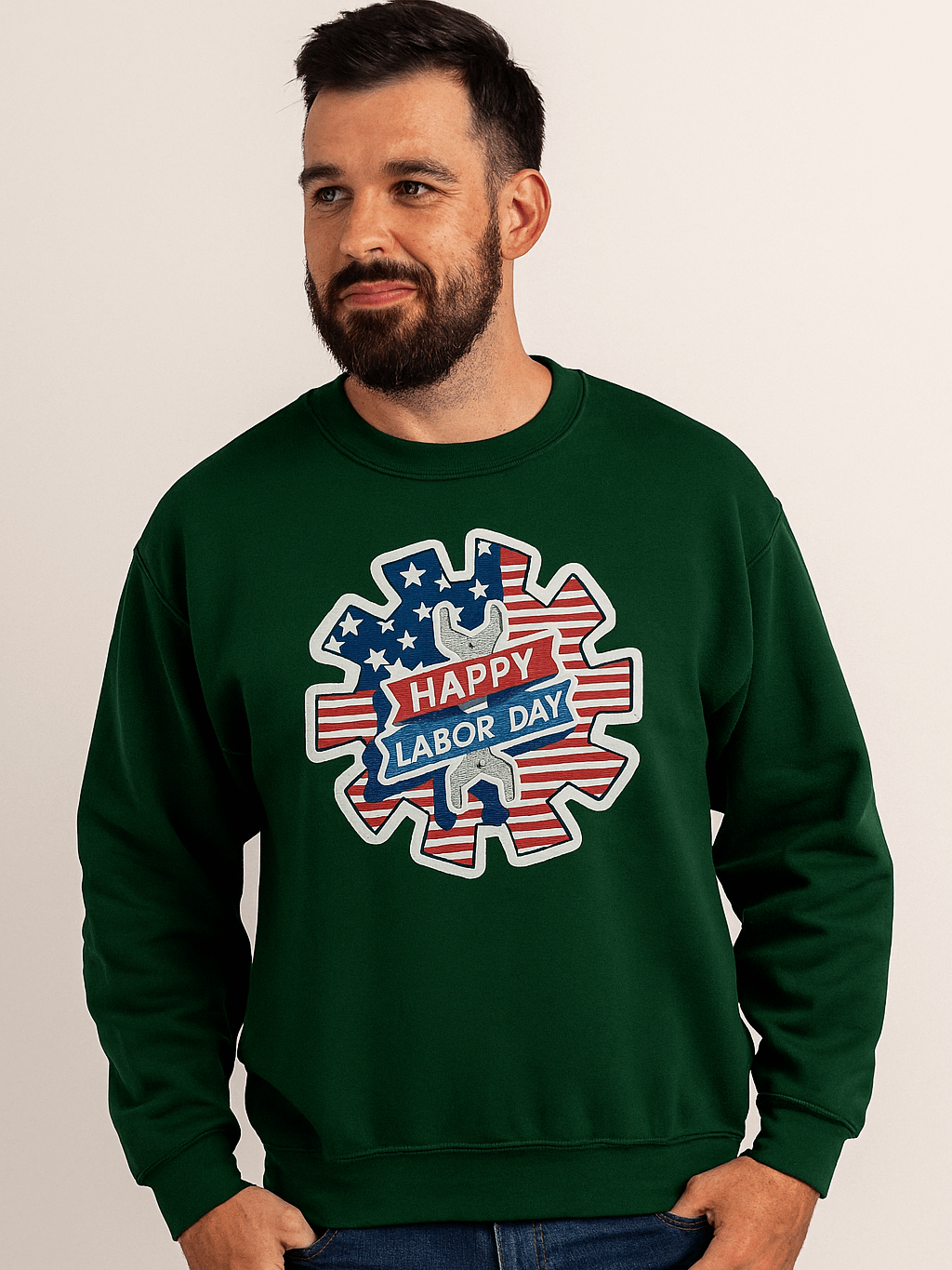 Patriotic Labor Day Gear Crewneck Sweatshirt product image (1)