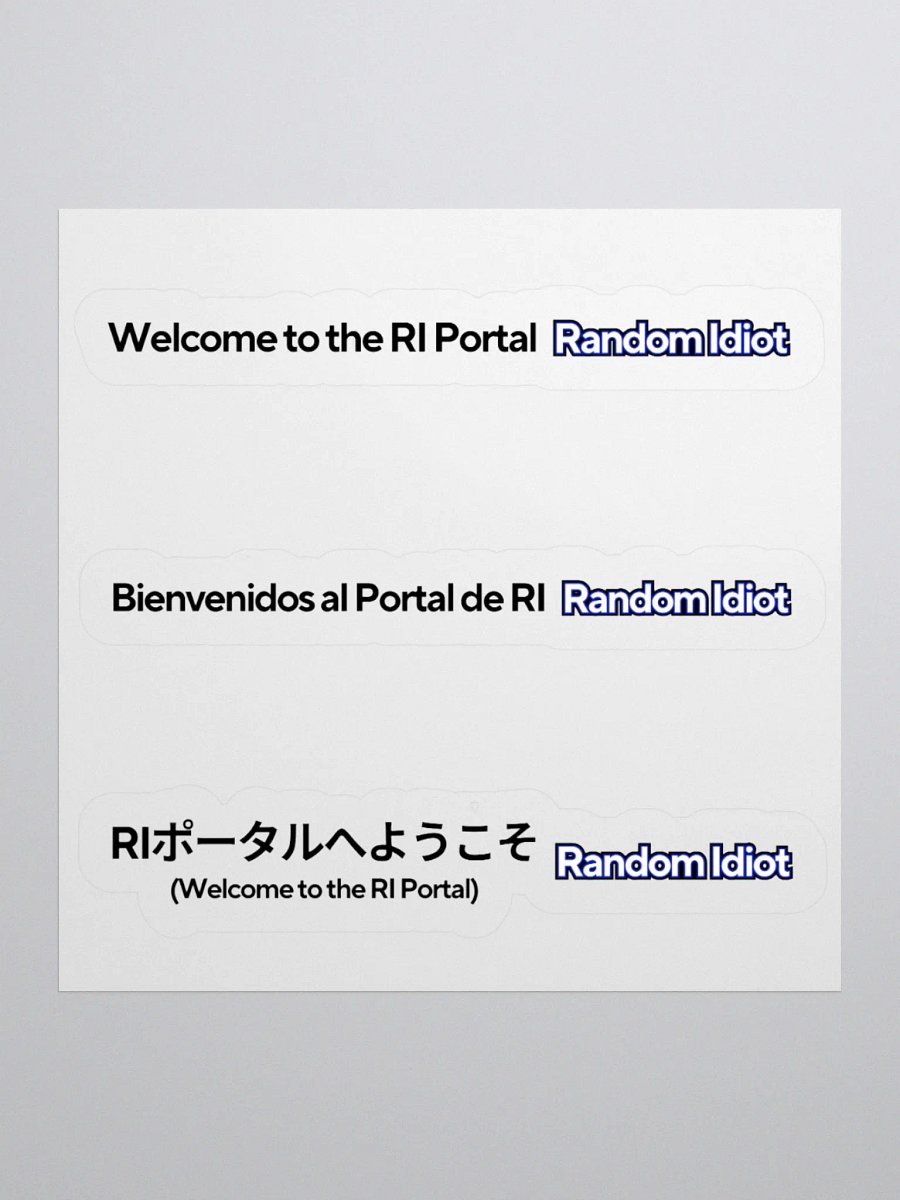 Random Idiot Tagline Cut Stickers (Multiple) product image (3)