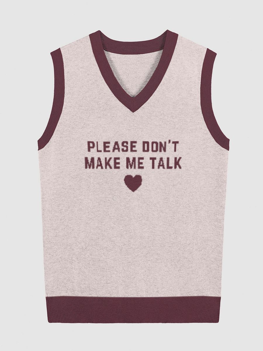 PLEASE DON'T MAKE ME TALK (maroon and pink) knitwear vest product image (2)