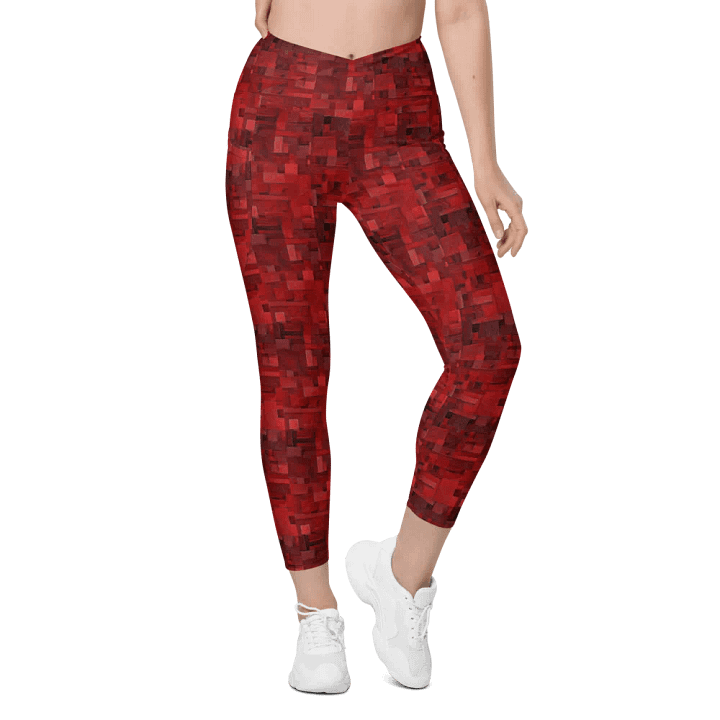 Limited Edition Passion Red Crossover Leggings with Pockets product image (1)