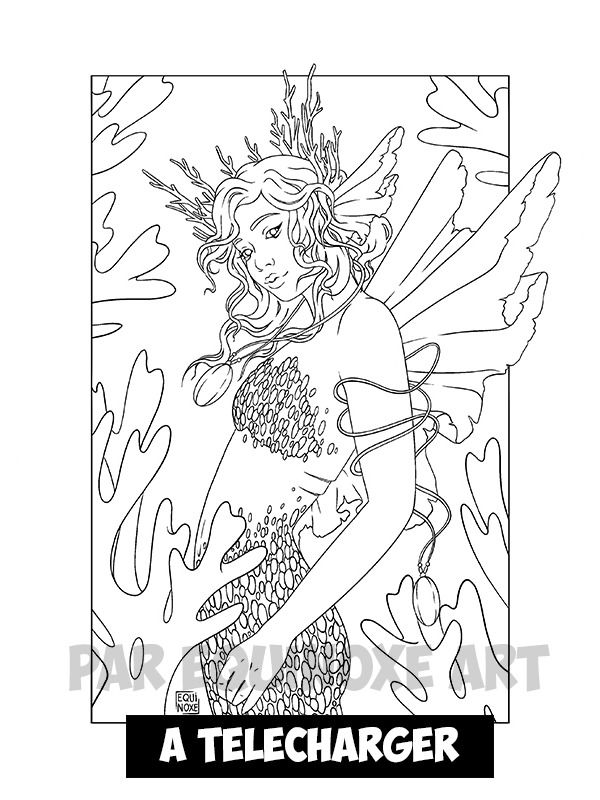 Planche de Coloriage Numérique Sirène product image (1)
