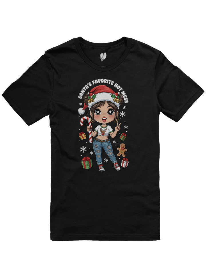 Santa's Favorite Hot Mess Christmas Graphic Tee product image (1)
