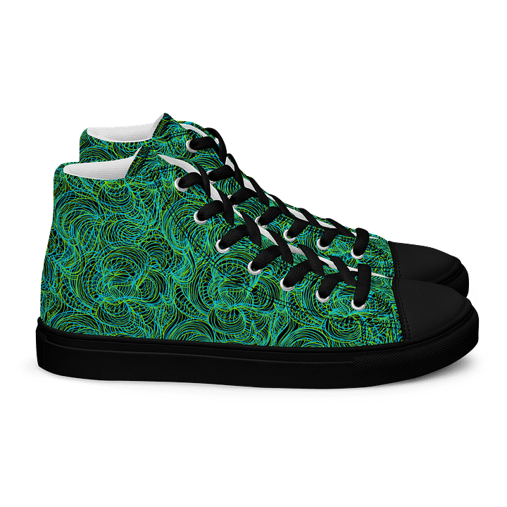 Turquoise Swirl Men's High Tops product image (2)