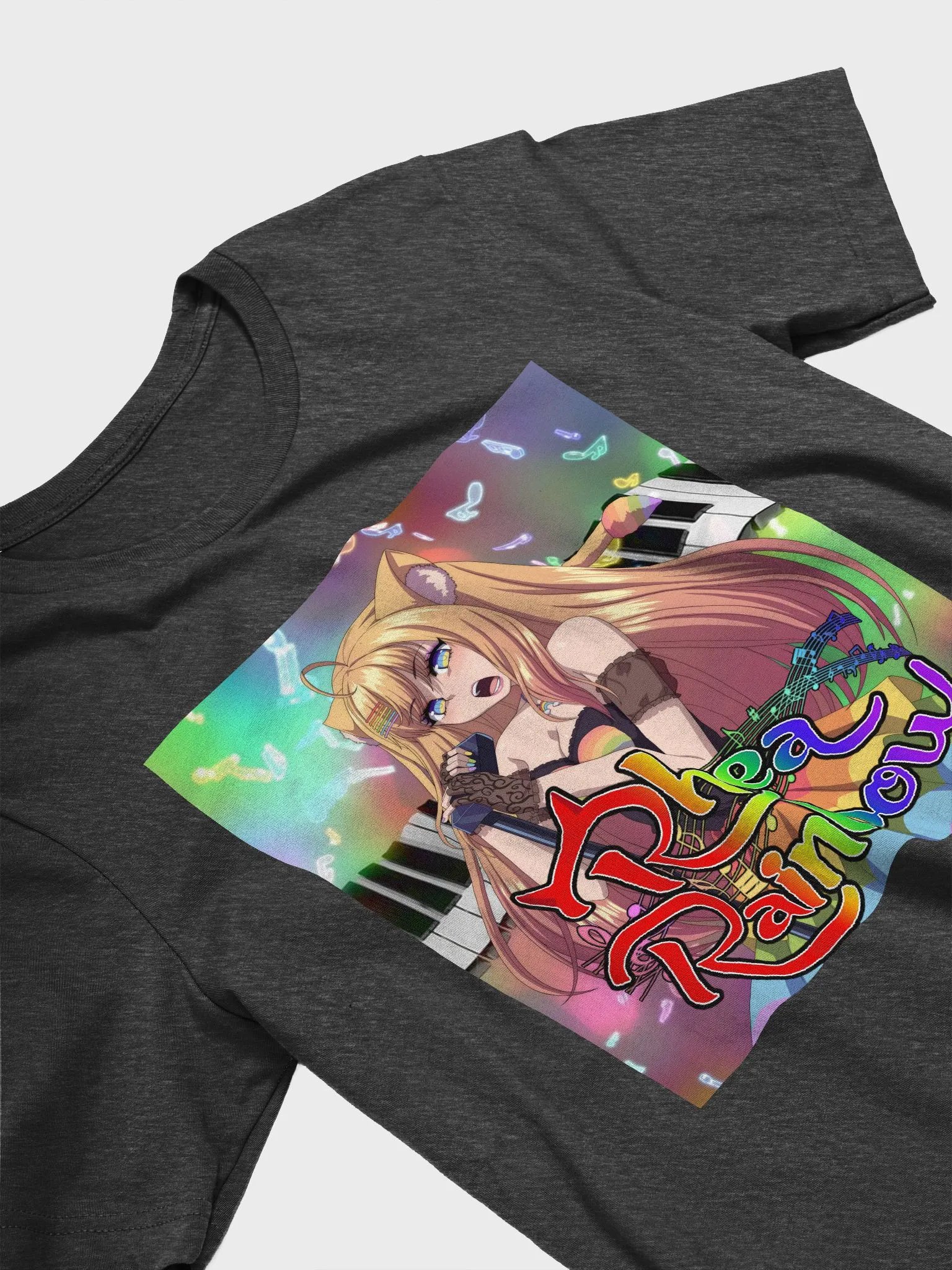 🌈Rhea Rainbow LIVE Grey Heather Supersoft T-Shirt! product image (3)