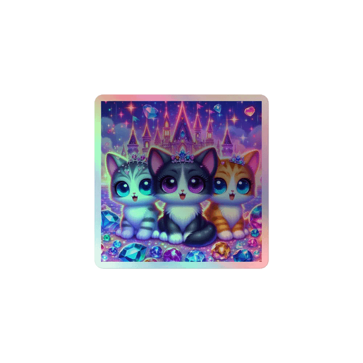 Fantasy Kittens Holographic Sticker Set product image (1)