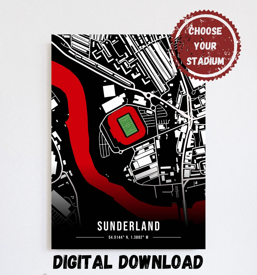 Stadium of Light Map Design Digital Download product image (1)