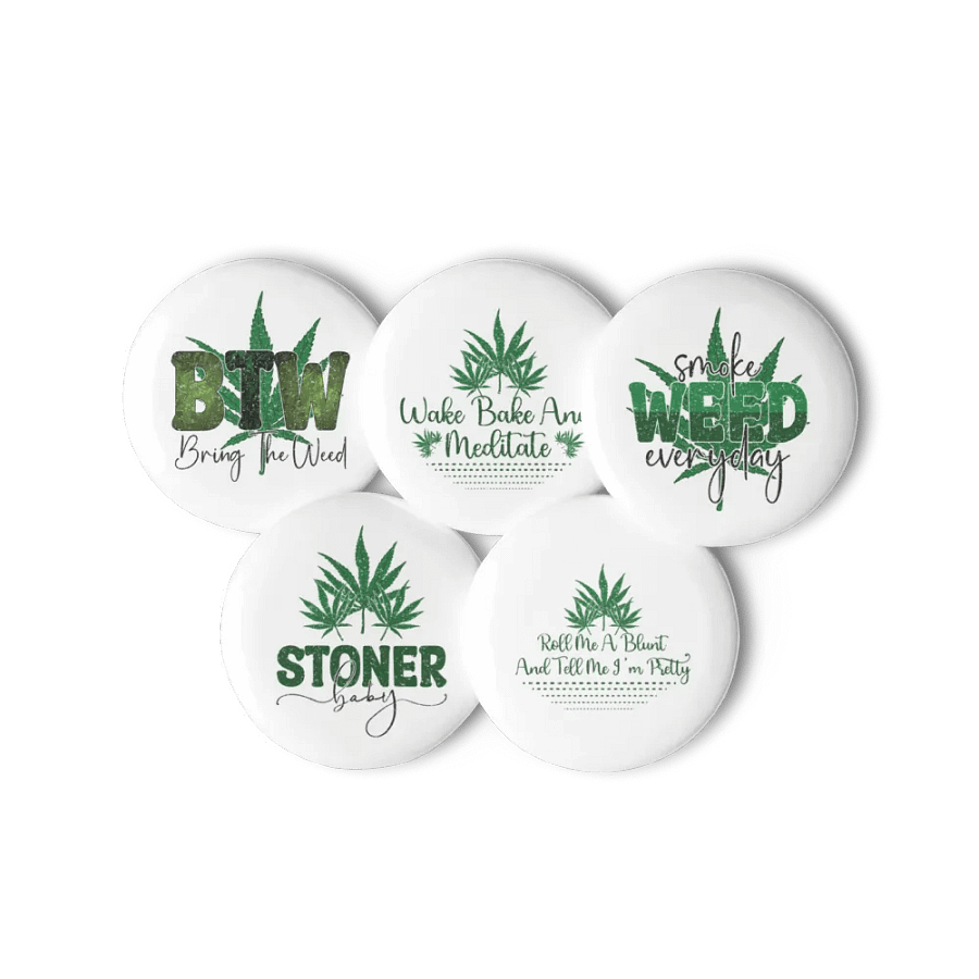 BTW: Bring The Weed Pin Button Set product image (1)