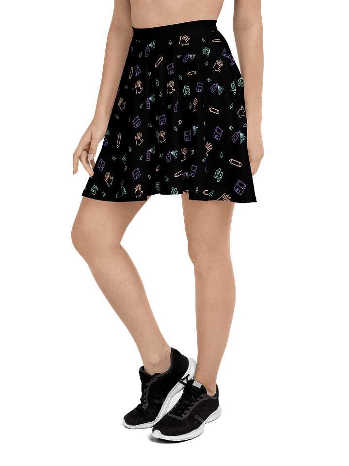 Computer Lab pattern skater skirt product image (2)