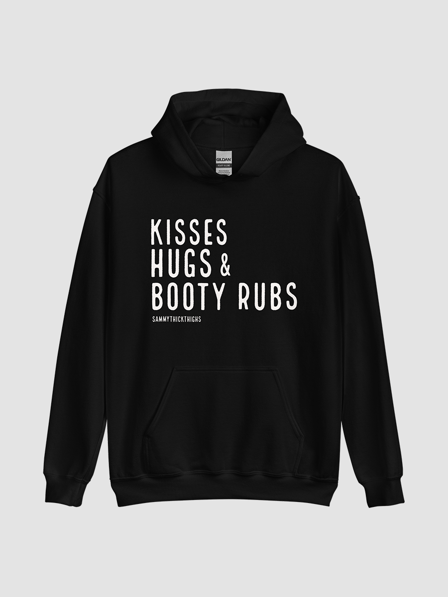Kisses Hugs & Booty Rubs Unisex Heavy Blend Hoodie - White Font product image (2)
