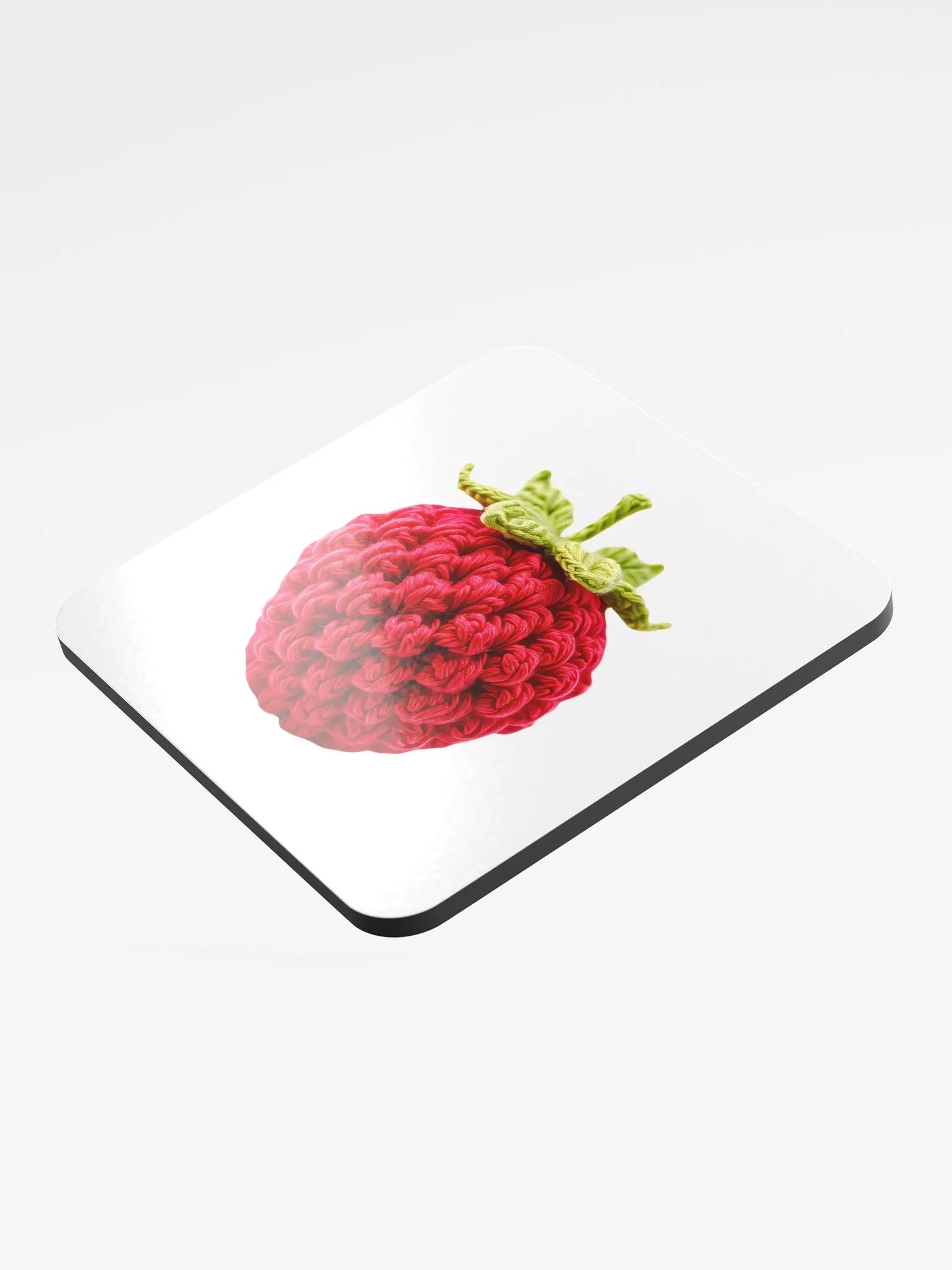 CozyAvocado Glossed Cork Coaster Raspberry #1 product image (3)