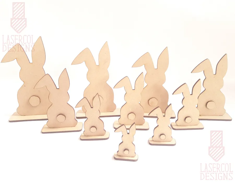 Easter Bunny With Stand (Ten sizes) - Laser Cut Files product image (7)