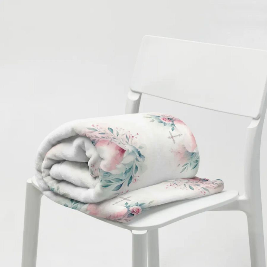 Floral Heart and Cross Throw Blanket product image (19)