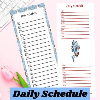 Animal Cartoon Flying Bluebird Themed Printable Stationery Set| Notepads product image (3)