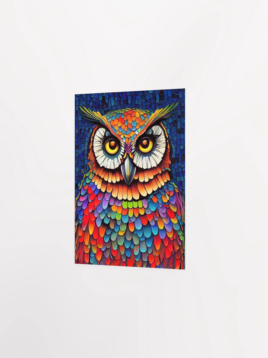 Colorful Owl Portrait – Mosaic Matte Poster product image (11)