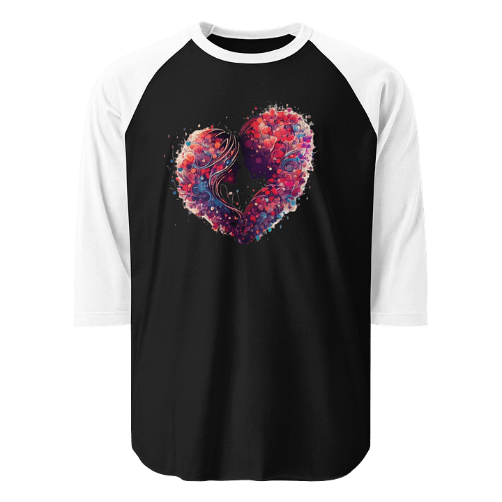 Abstract Love Faces Raglan Long Sleeve T-Shirt product image (1)