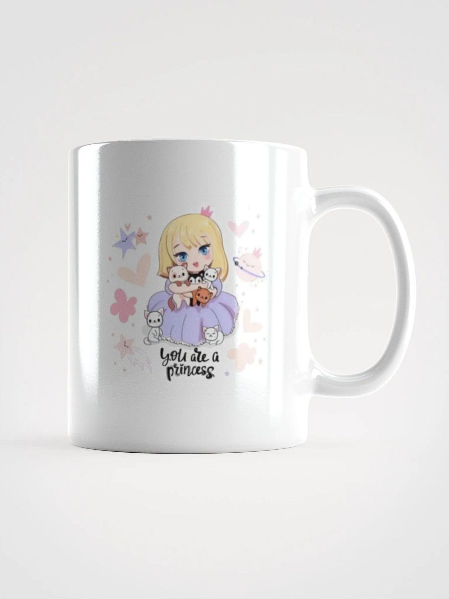 White Glossy Mug Princes product image (3)
