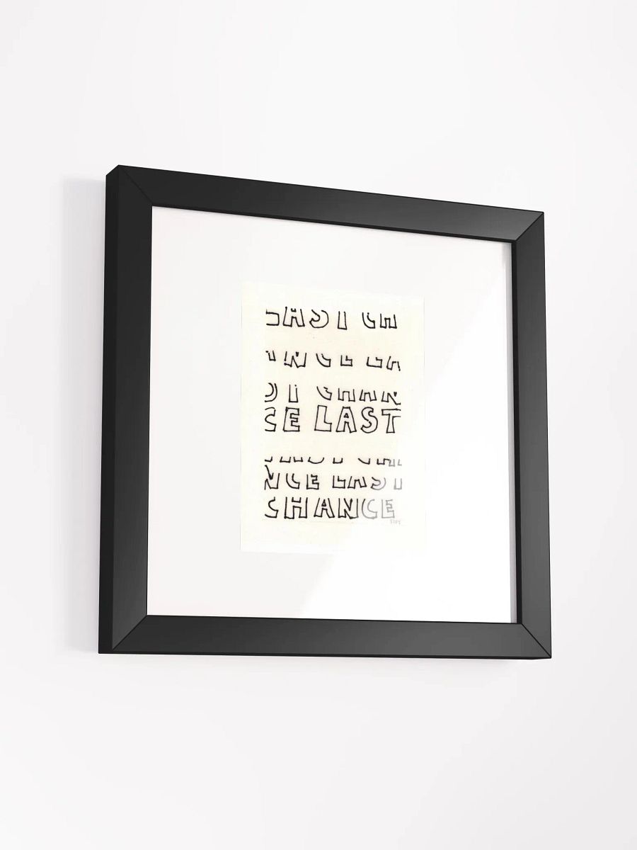 last chance Panel Card Print Framed product image (2)