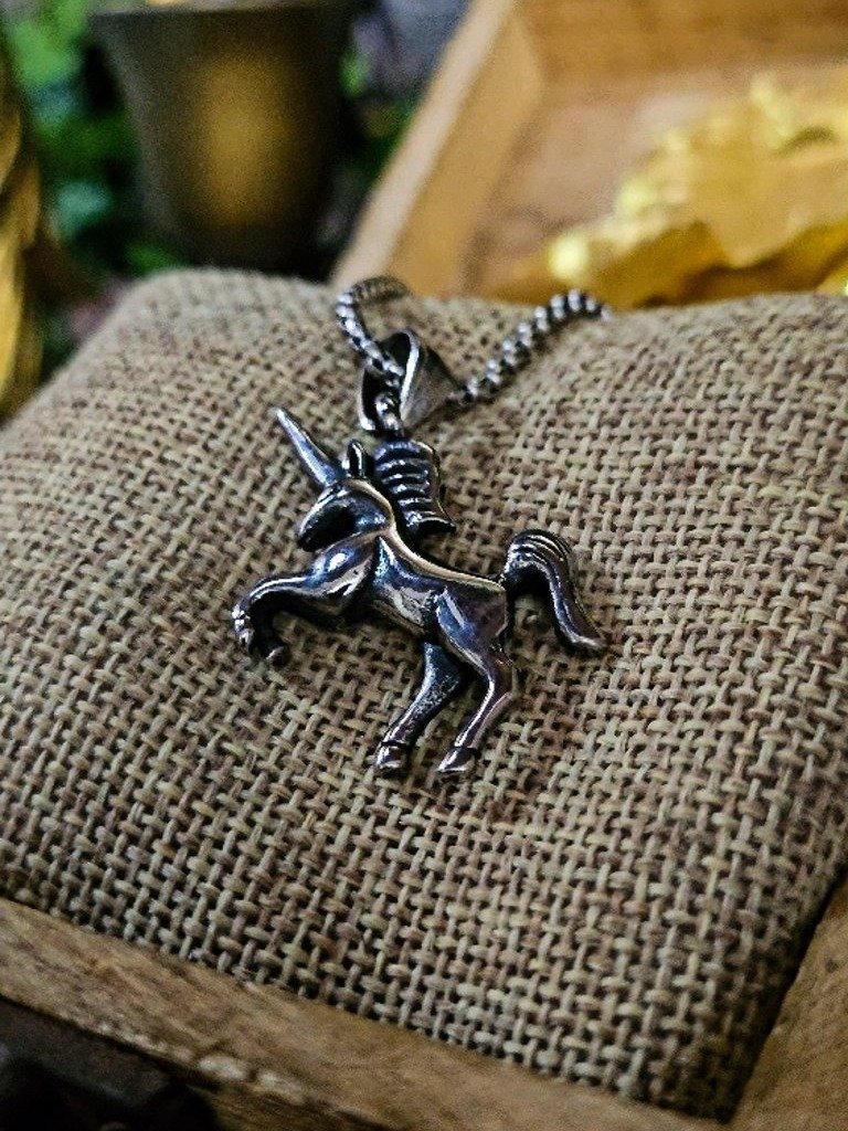 The Armored Kingdom Silverhorn Unicorn Necklace product image (5)