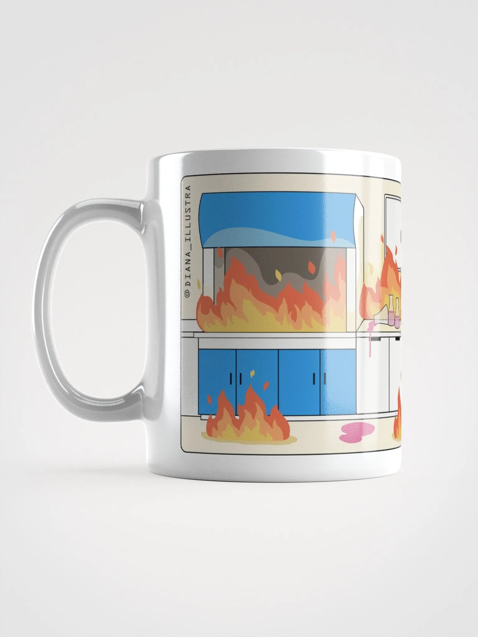 "Laboratorio en llamas" (SPANISH) Ceramic mug product image (6)