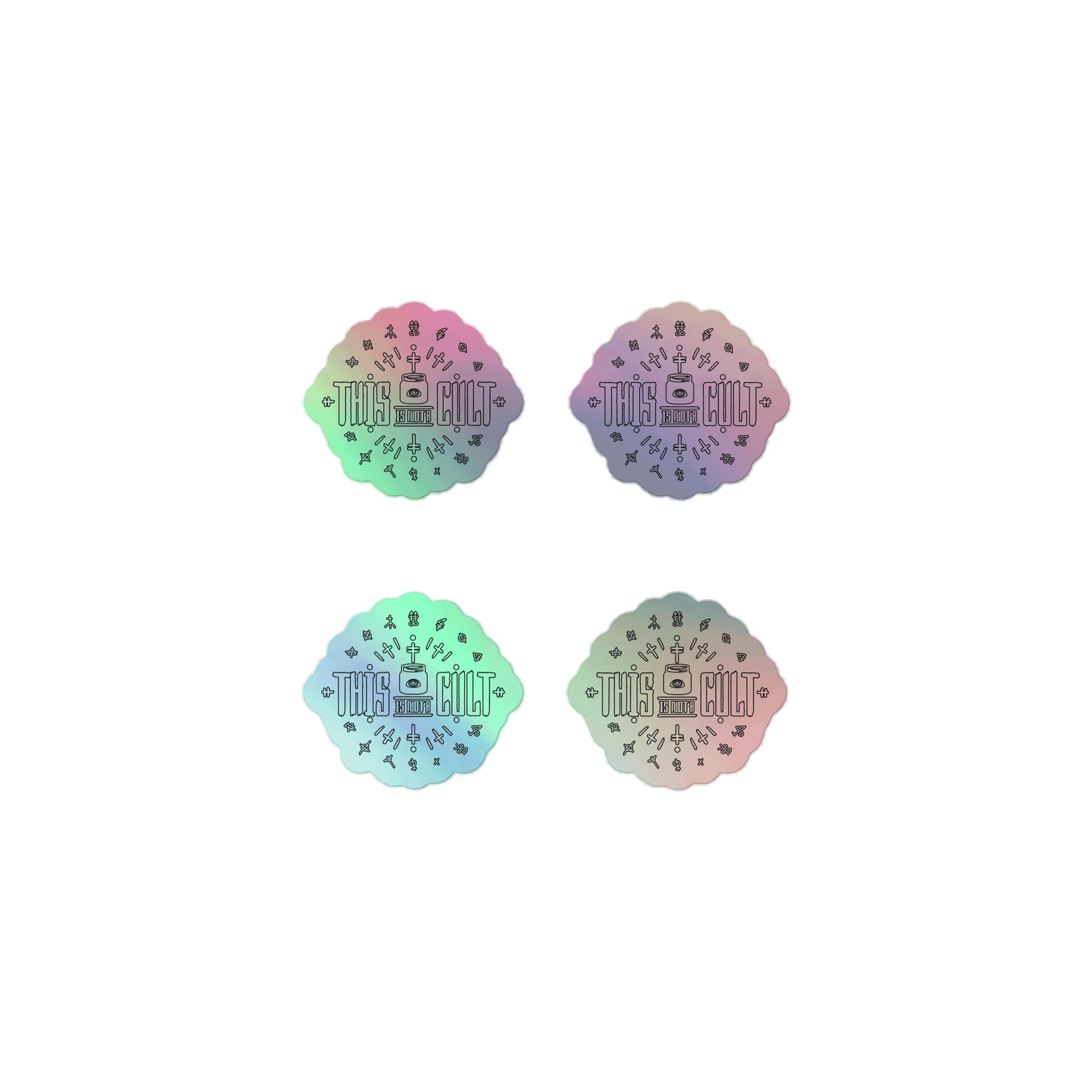 This Is Not a Cult - Kiss-Cut Holographic Sticker Sheet product image (1)
