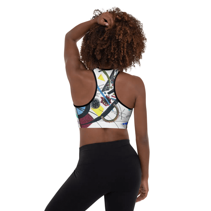 Abstract Lithographic Pattern Design Padded Sports Bra - V1 product image (1)