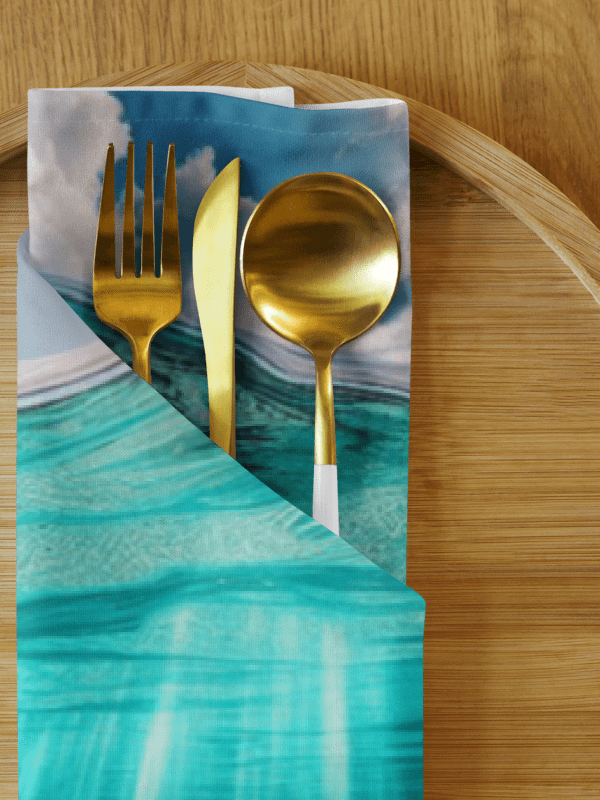 Oceanic Delight Cloth Napkin Set | AI Design underwater world product image (1)