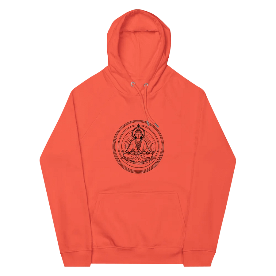 [Meditation 3 - Black] - Unisex Eco Raglan Hoodie product image (5)
