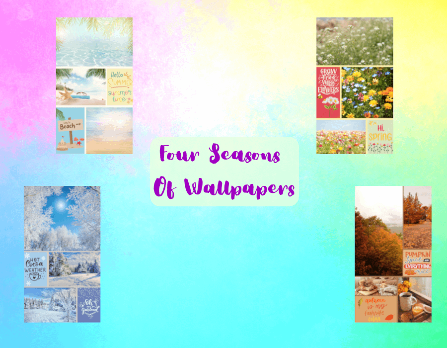 Four Seasonal Phone Wallpapers (Spring Summer Fall and Winter) product image (1)