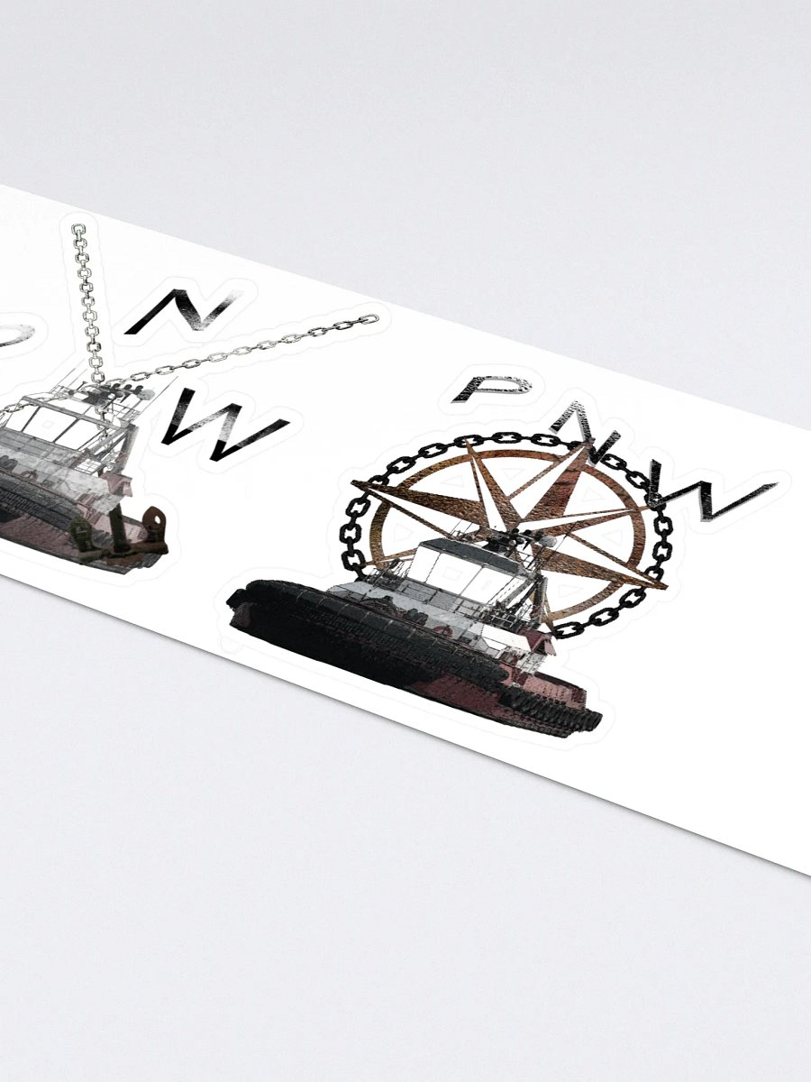 Mixed design Crowley Tug sticker sheet (sheet size 15" x 3.75") Cut Stickers product image (4)