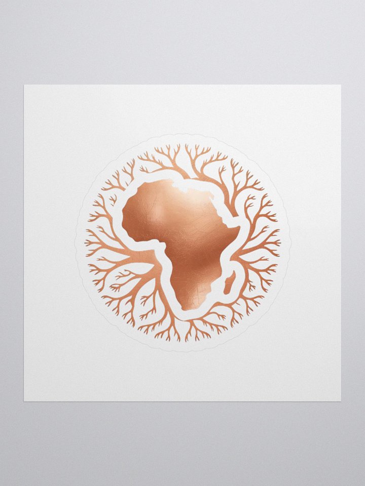 Africa of Map Tree Root Art Print Sticker product image (1)