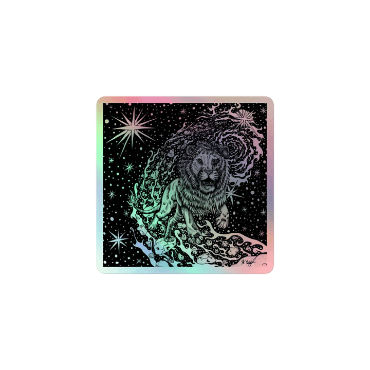 Leo Zodiac, Holographic Sticker Sheet product image (1)
