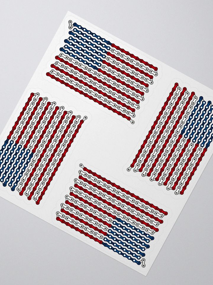 USA 50 States Bike Chain Flag Sticker 4 Pack product image (2)