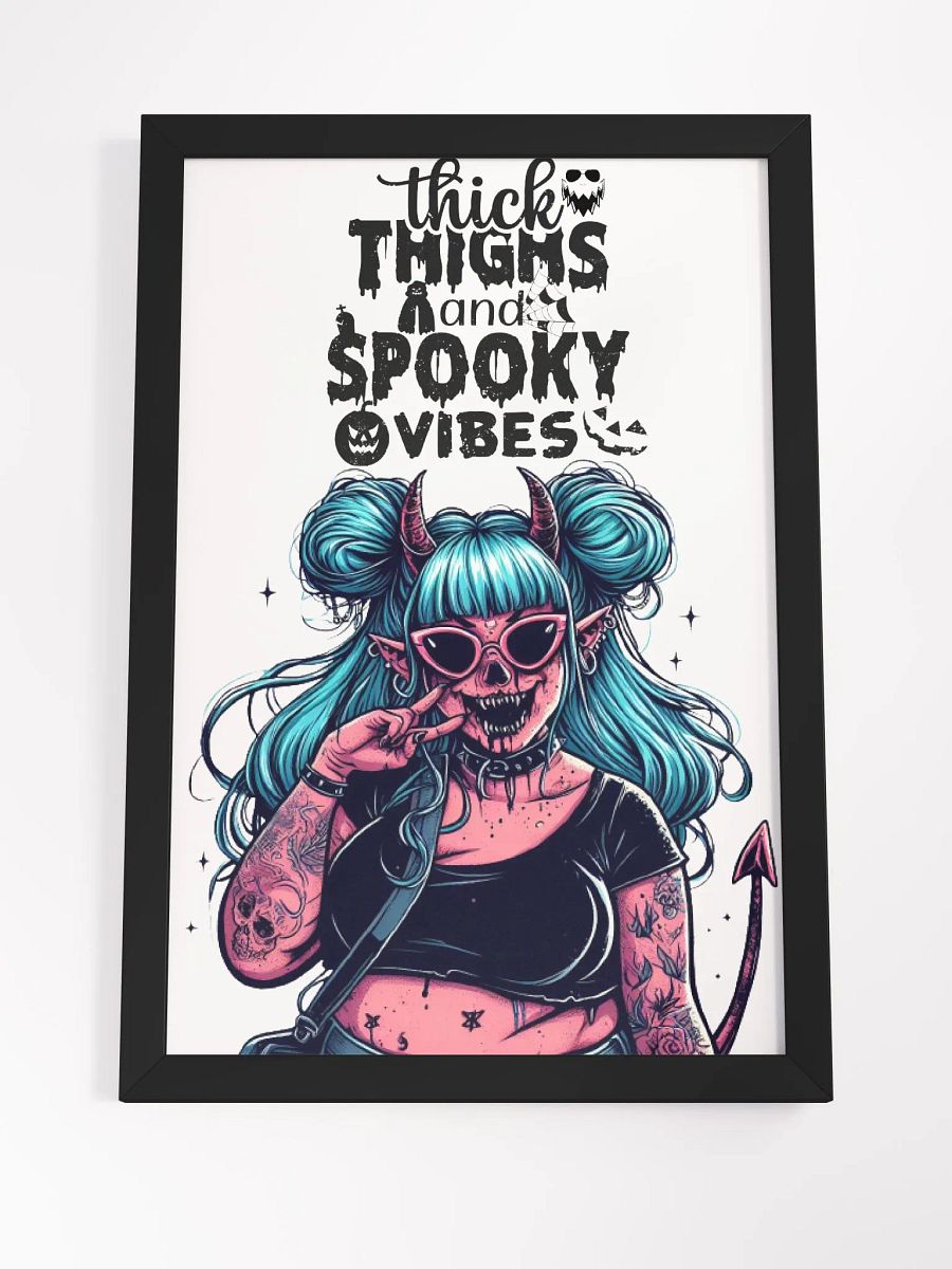 Thick thighs and spooky vibes Framed poster product image (22)