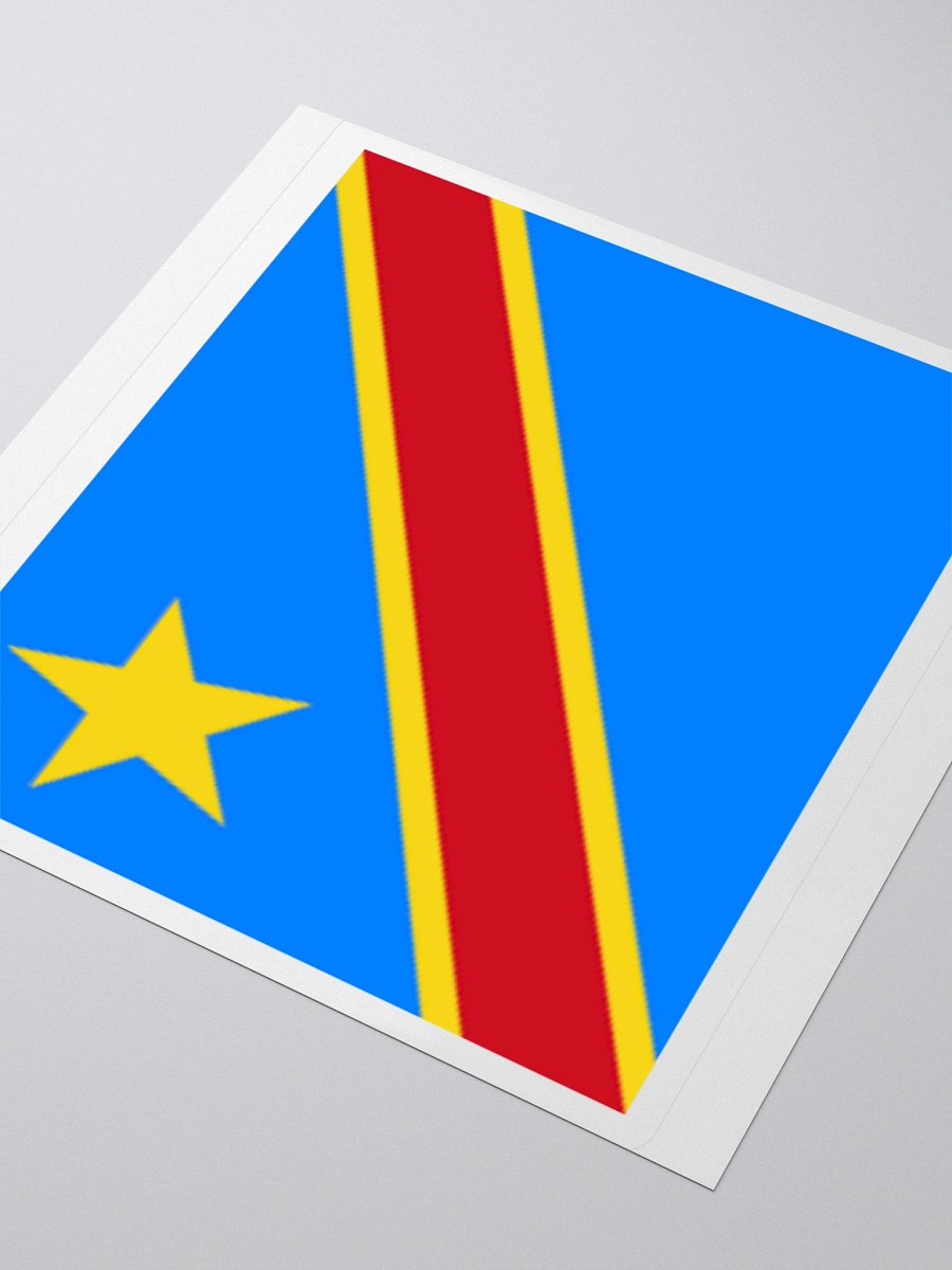 Democratic Republic of Congo Flag Sticker | Star Design | Durable Vinyl | 3 Sizes product image (7)