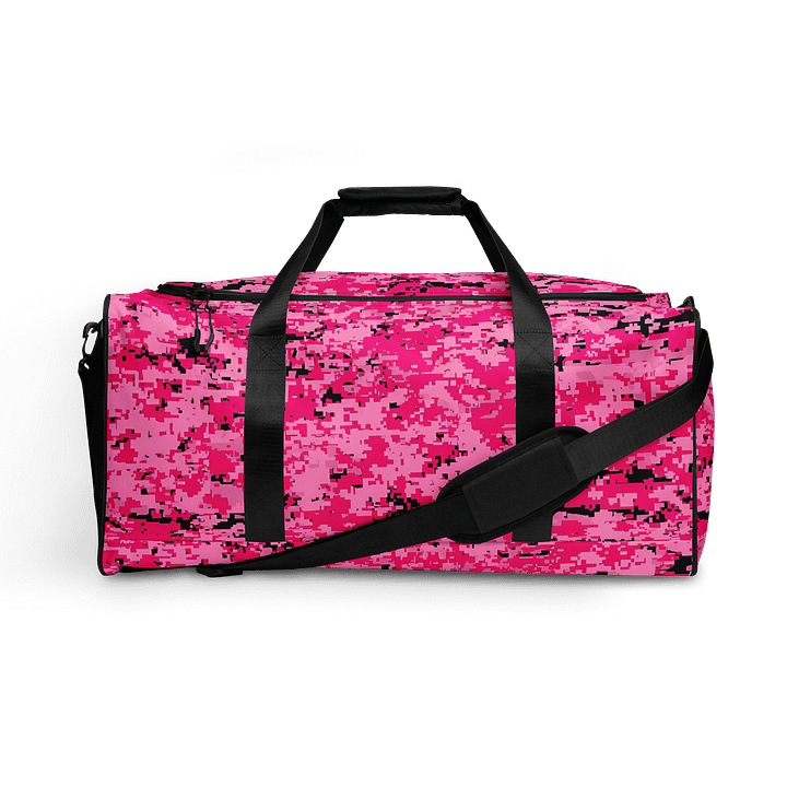 Pixelated Pink Camo All-Over Duffle Bag product image (1)