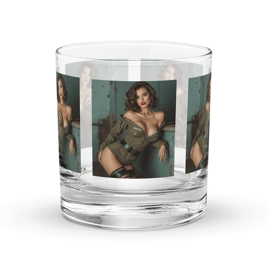 Army Pin-up Rocks Glass product image (1)