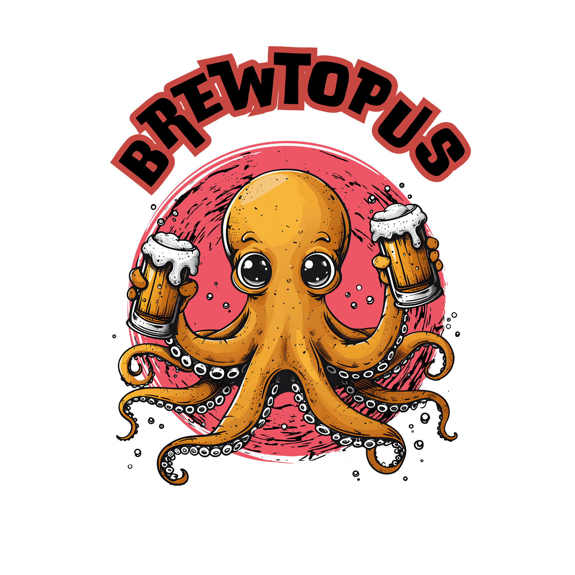 Octopus Drinking Beer product image (2)