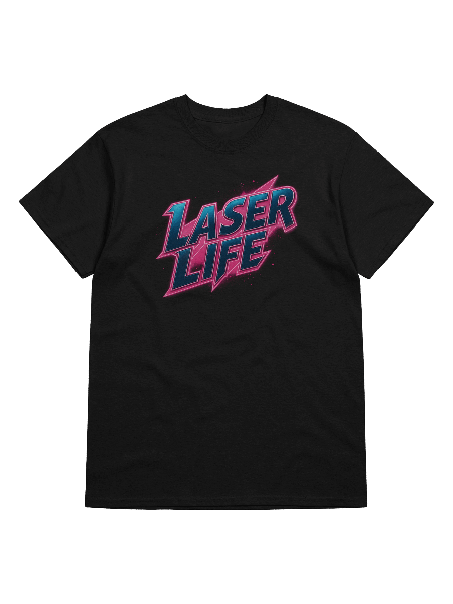 Laser Life T-Shirt – Retro Neon Blue & Pink product image (9)