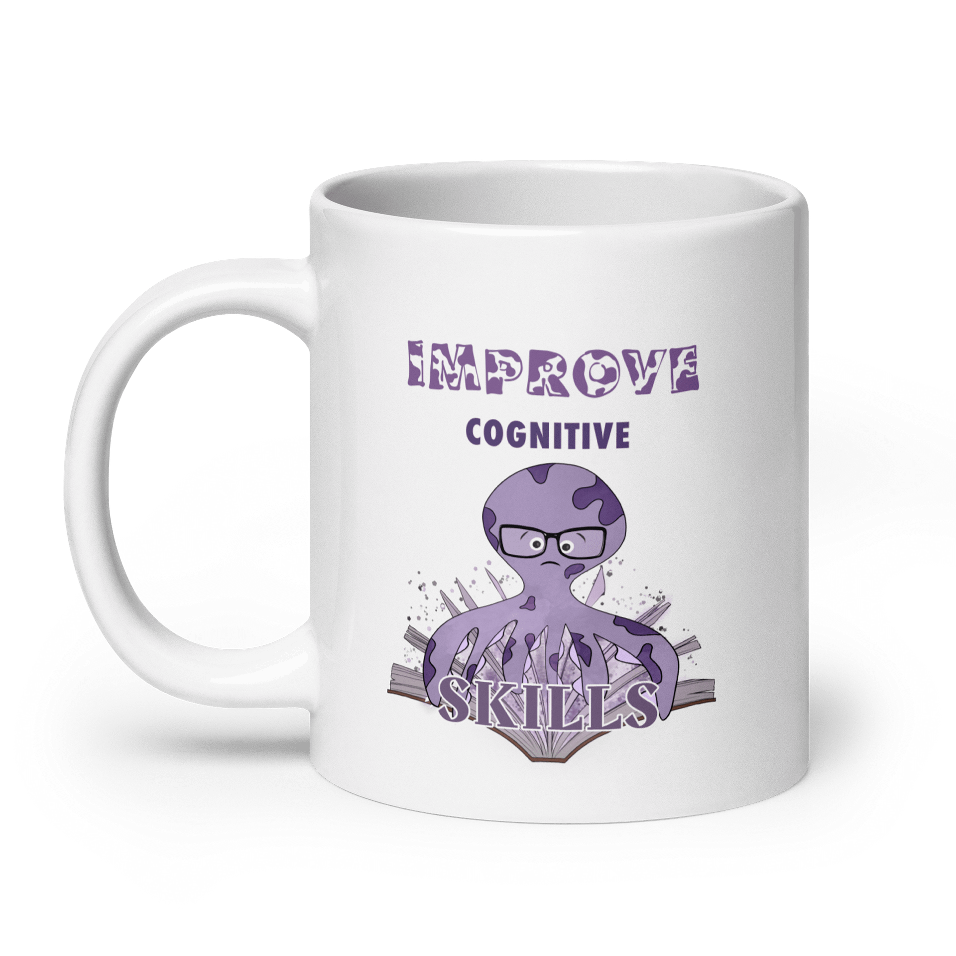 Cognitive Octopus White Glossy Mug product image (7)