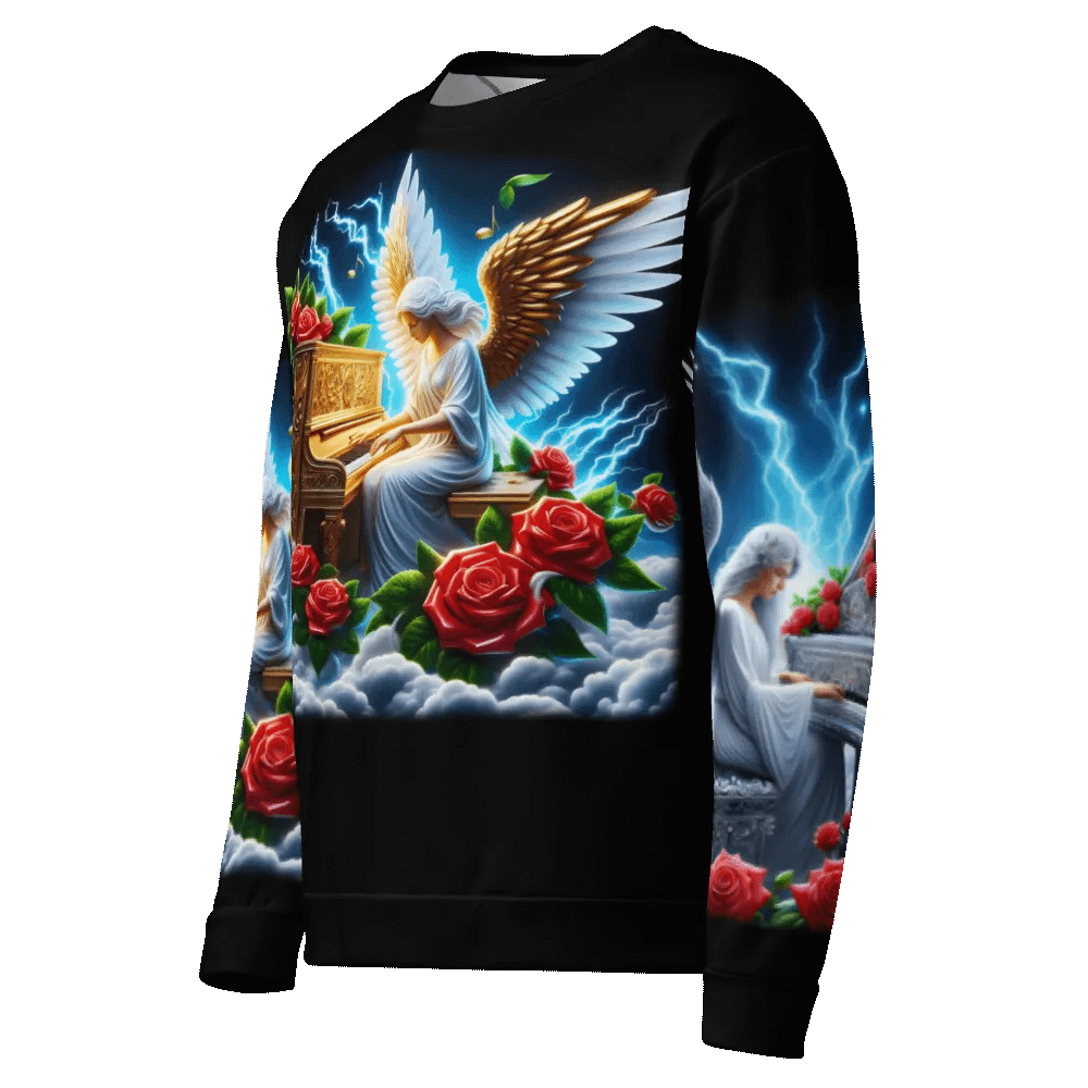 Angels making Music with a Piano - All-Over Unisex Sweatshirt #27 product image (7)