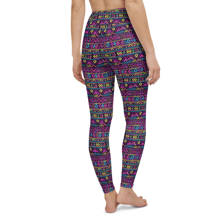 Neon Tribal Geometry Yoga Leggings product image (2)